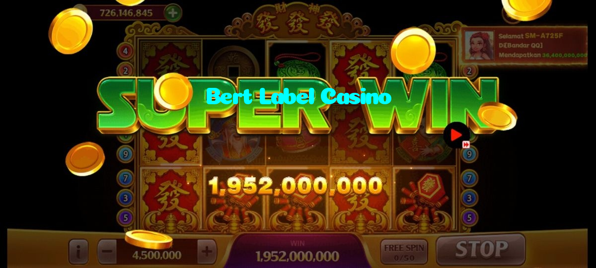 Bert Label Casino casino presented on mobile device in Pakistan with slots and live games