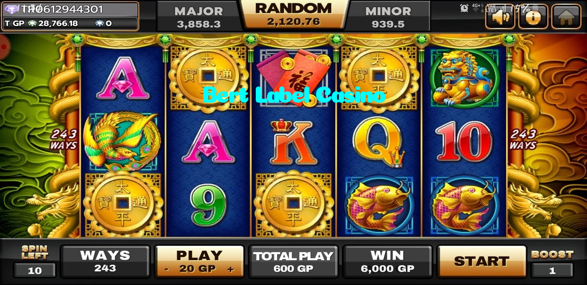 Bert Label Casino casino presented on mobile device in Pakistan with slots and live games